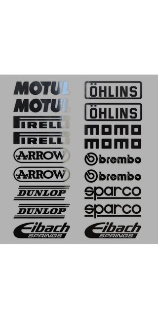 SET PEGATINAS PATROCINADORES PARA COCHE, MOTO Y ++