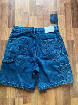 Shorts Louis Vuitton Blu Denim Monogram