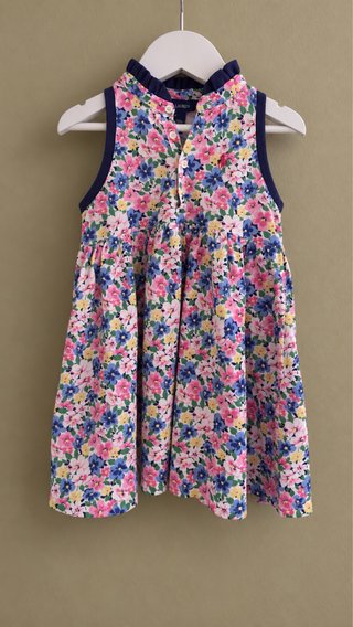 Vestido Ralph Lauren floral cuello volante