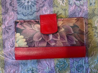 Billetera Tipico Argentina Flores Roja