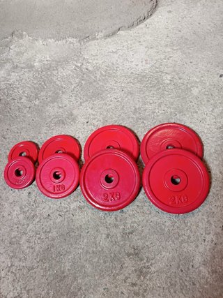 Pesi palestra rossi