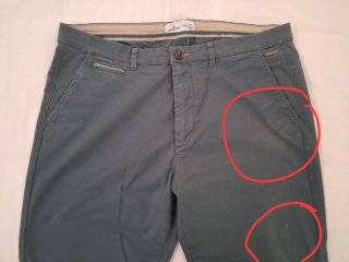 Pantalón Springfield Azul/Verde. Talla SLIM/46