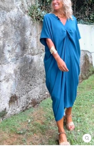 Vestido azul tipo túnica ♡ Made In Italy * T.U.
