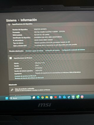 MSI Cyborg 15 A12U Laptop Gaming nuevo