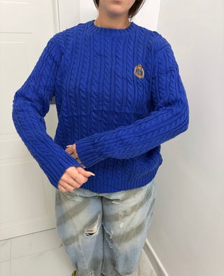 Maglione Ralph Lauren Treccia Blu Taglia M