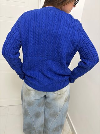 Maglione Ralph Lauren Treccia Blu Taglia M