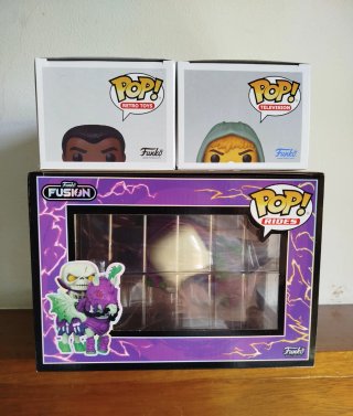 POP MotU Champ 84 + He-Man 1661 + Scare Glow 999