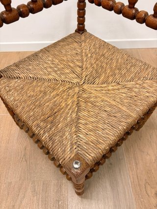 Silla Esquinera Antigua Madera Torneada Enea