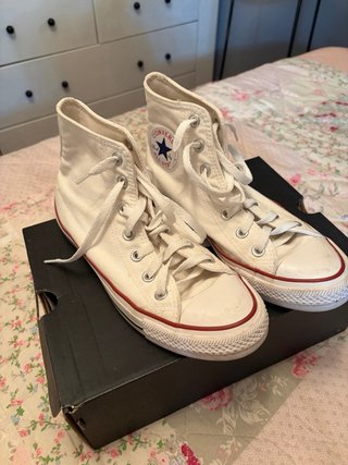 Converse de bota blancas
