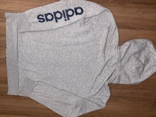 Felpa con cappuccio Adidas grigia