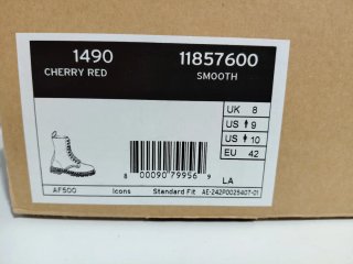 Botas originales Dr. Martens 1490 Cherry talla 42
