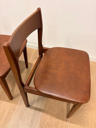 Pareja Sillas Vintage Diseño Escandinavo Madera