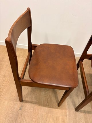 Pareja Sillas Vintage Diseño Escandinavo Madera