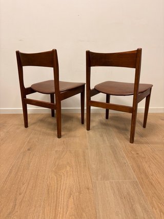 Pareja Sillas Vintage Diseño Escandinavo Madera