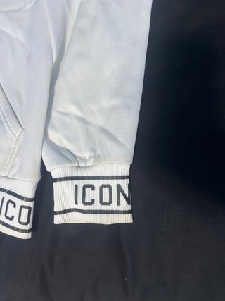 Felpa SKIM bianca con scritta ICON