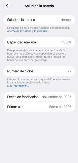 iPhone 17 Pro Max 256GB  (80 ciclos) 100% batería