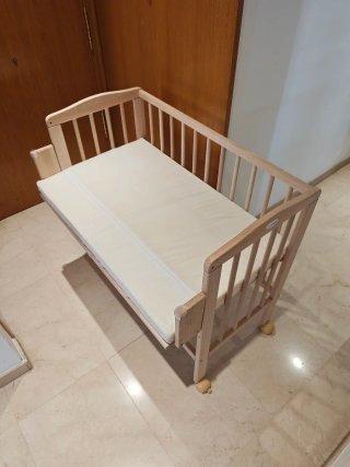 Cuna colecho bebé madera