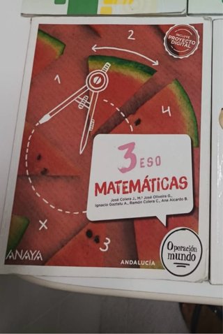 Libro de mates 3 de ESO Anaya