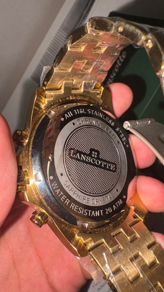 Reloj Lanscotte Dorado y Azul Cronógrafo