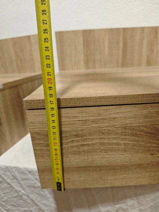 Juego 2 Mesitas Noche Flotantes Madera