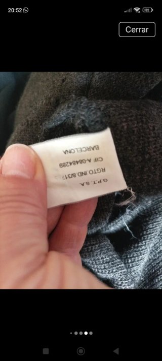 Chaqueta de punto hombre gris y