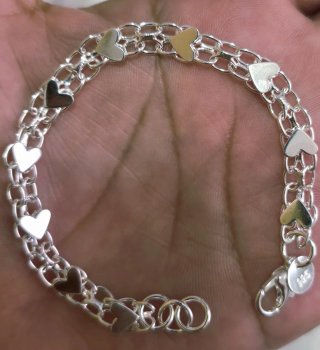Pulsera de Corazones en Plata 925