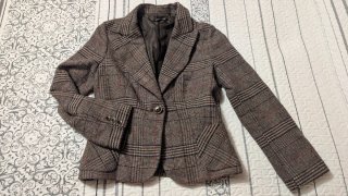 Americana - abrigo cuadros mujer