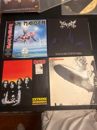 Lote Vinilos Heavy Metal Iron Maiden, Mayhem, Krea