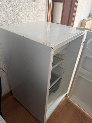 Nevera pequeña blanca