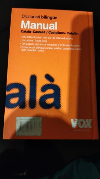 Diccionario Manual Bilingüe VOX Catala -Castellà