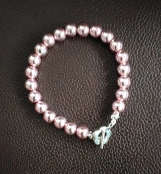 Pulsera perlas rosa