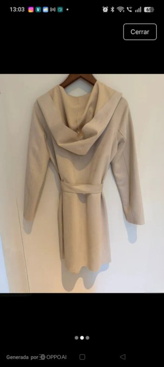 Abrigo Zara Beige Talla S