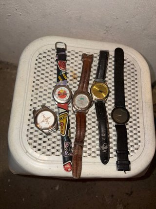 Conjunto de 5 relógios vintage