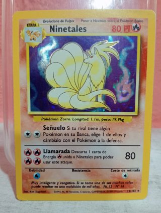 Carta Pokémon Ninetales Holográfico 12/102