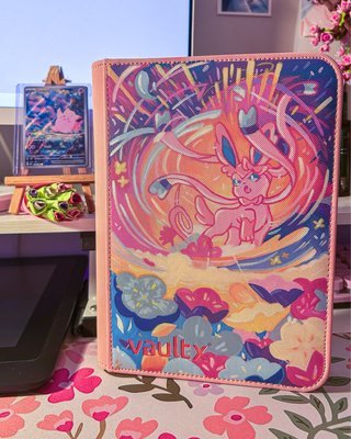 Binder Pokemon vaultx Sylveon Dipinto a Mano