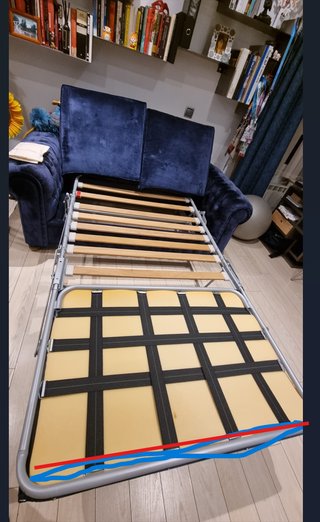 Sofá-cama Chester Terciopelo Azul