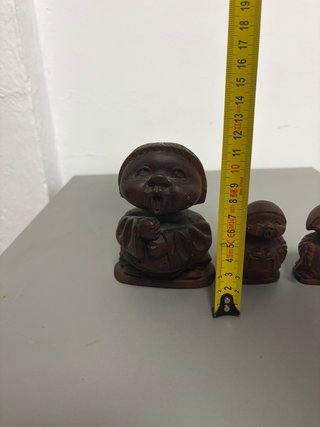 Figuras talladas madera (3 unidades)