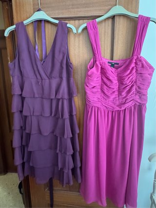 Vestidos morado y fucsia