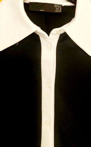 Vestido Zara Negro y Blanco