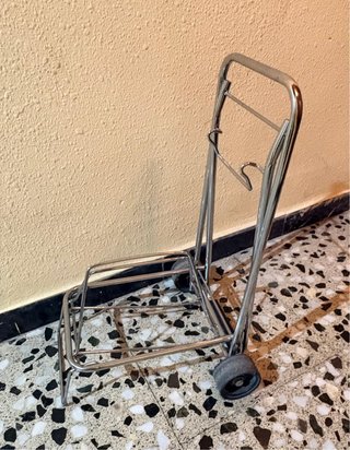 Carrito de transporte plegable cromado