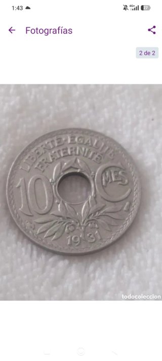 Lote de 4 monedas antiguas