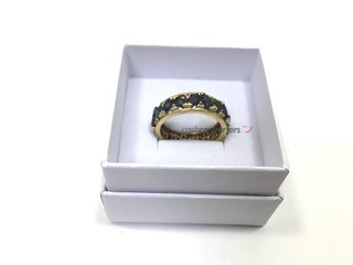 anillo oro 18k con piedra con zafiro,diamante