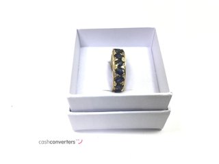 anillo oro 18k con piedra con zafiro,diamante