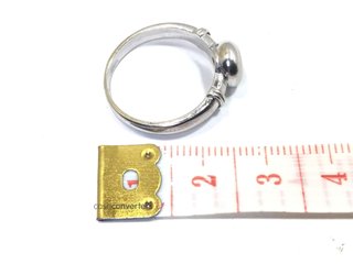 anillo oro 18k con piedra con circonita