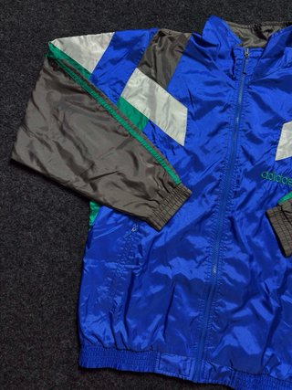 Chaqueta Cortavientos Adidas Azul Talla 162