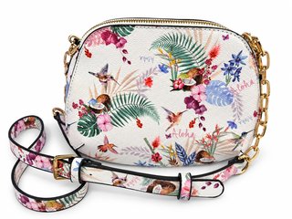 Bolso Parfois estampado floral y colibríes