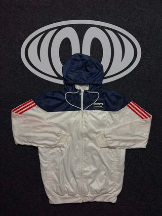 Chaqueta Adidas Azul Marino y Blanca Talla M