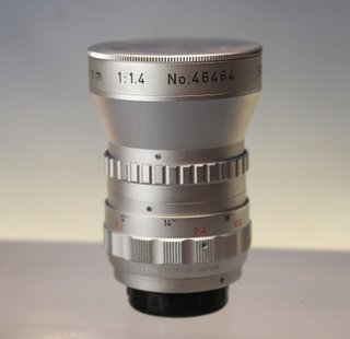 Objetivo, óptica vintage televisión Soligor 12.5 mm, f: 1:1.4.