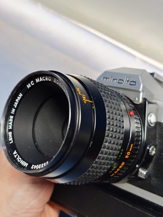 cámara analógica MINOLTA XD-5 objetivo MC ROKKOR 1:3,5/50mm, en perfecto estado