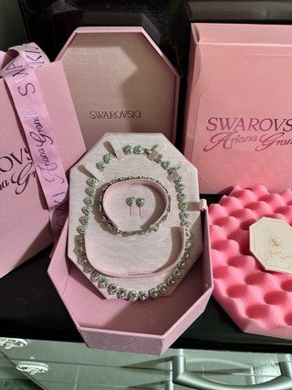 Conjunto Swarovski Ariana Grande Plata
